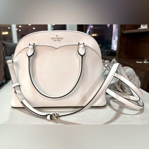 NWT Kate Spade New York Payton Dome Leather Satchel White Dove Purse